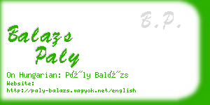 balazs paly business card